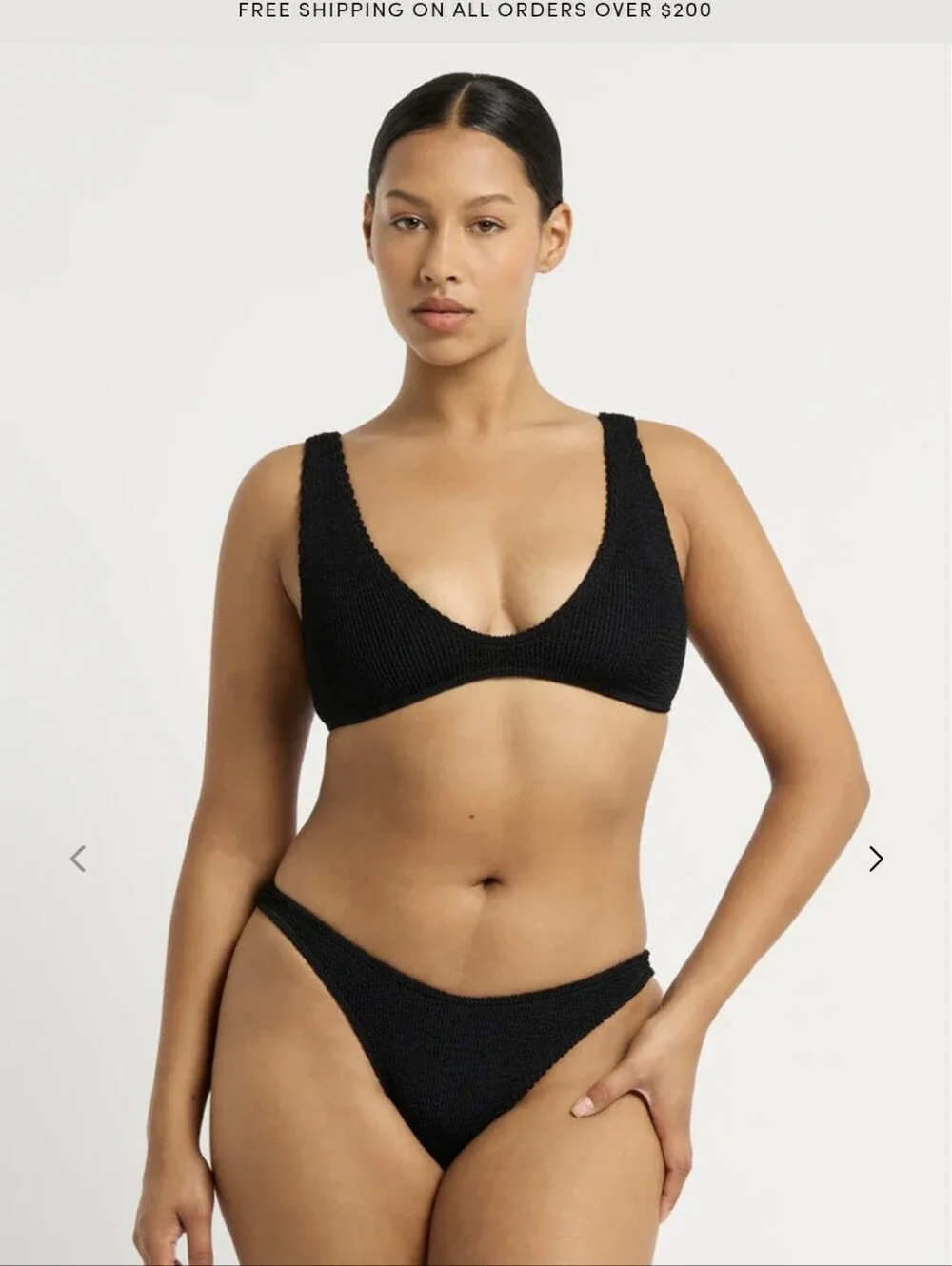 NWT Black Bond -Eye BIKINI SET 🖤 Scout Top 🖤Scene bottom 🖤 ONE SIZE NEW - Picture 7 of 10